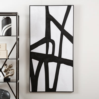 Monochrome Linen Art Rectangle